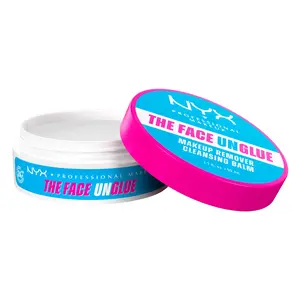 The Face Unglue Makeup Remover Cleansing Balm with Shea Butter, Jojoba Oil, & Vitamin E, Up to 24HR Hydration, Vegan & Cruelty Free, NYX Professional Makeup